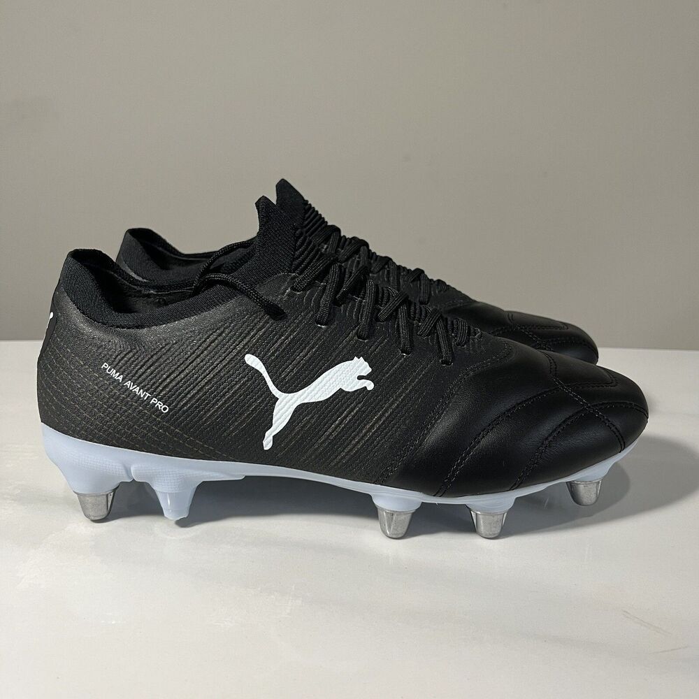 Puma Avant Pro Men’s Rugby Boots/Cleats Black Leather New 106714-02 Men’s Sz 8.5